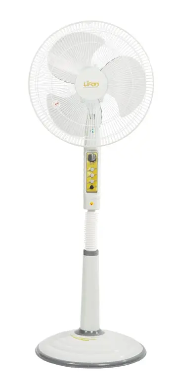 Quạt đứng Lifan D-216 màu trắng, bảng điều khiển trên thân