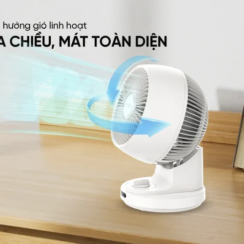 Quạt mini SUNHOUSE APF7310W điều chỉnh hướng gió linh hoạt, làm mát đa chiều