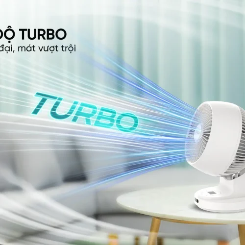 Quạt mini SUNHOUSE APF7316W chế độ Turbo tạo luồng gió mạnh