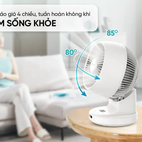 Quạt mini SUNHOUSE APF7316W đảo gió 4 chiều với góc điều chỉnh rộng
