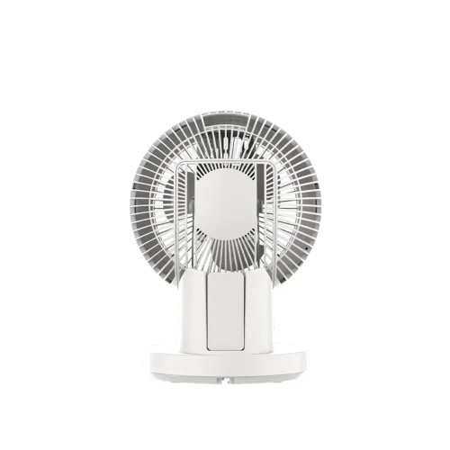 Mặt sau quạt mini SUNHOUSE APF7316W 18W với lồng quạt và thân đế trắng