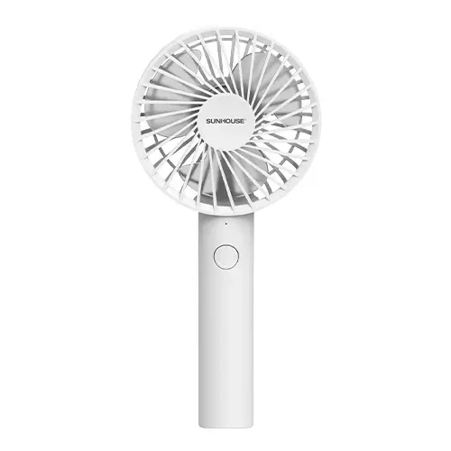 Quạt sạc SUNHOUSE SHD7109 mini 5W màu trắng thiết kế nhỏ gọn