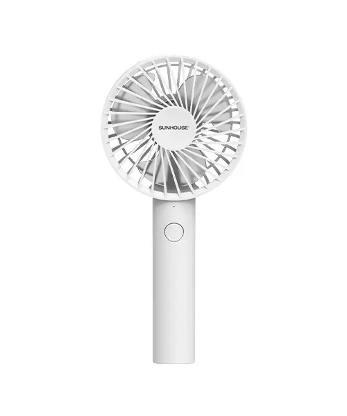 Quạt sạc SUNHOUSE SHD7109 mini 5W màu trắng thiết kế nhỏ gọn