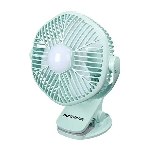 Quạt sạc mini SUNHOUSE SHD7111 10W màu xanh nhạt