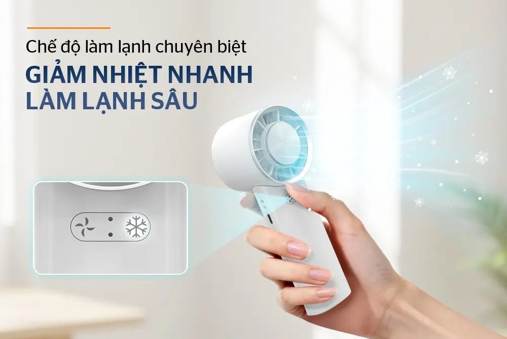 Quạt sạc SUNHOUSE SHD7113 7.4W Mini với chế độ làm mát nhanh