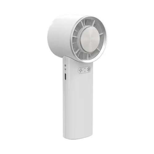 Quạt sạc SUNHOUSE SHD7113 màu trắng, thiết kế mini cầm tay