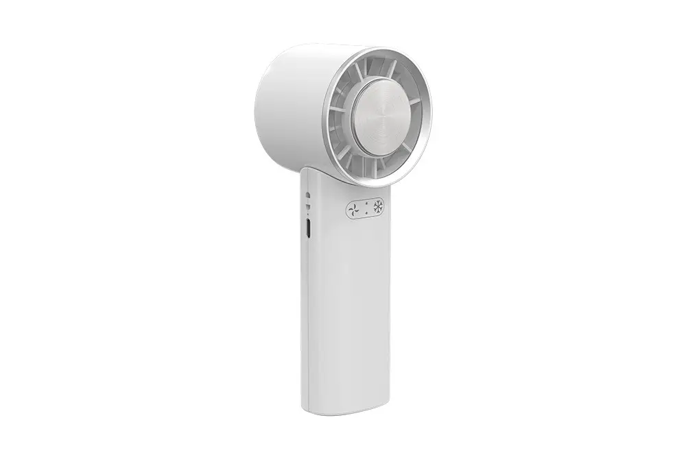 Quạt sạc SUNHOUSE SHD7113 màu trắng, thiết kế mini cầm tay