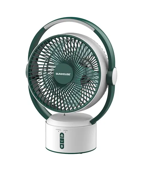 Quạt sạc SUNHOUSE SHD7116 25W màu xanh rêu