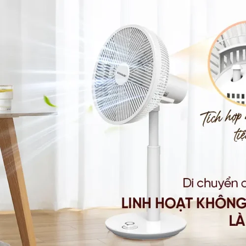 Quạt sạc SUNHOUSE SHD7221 15W tích hợp quai xách tiện lợi