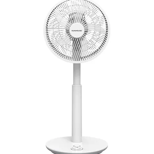 Quạt sạc SUNHOUSE SHD7221 15W màu trắng nhìn chính diện