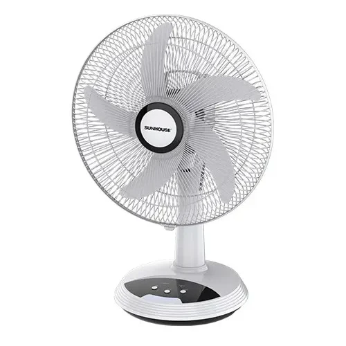 Quạt sạc SUNHOUSE SHD7223 24W màu trắng nhìn chính diện