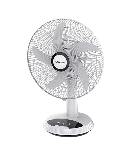 Quạt sạc SUNHOUSE SHD7223 24W màu trắng nhìn chính diện