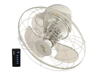 Quạt trần đảo có remote Lifan TD-16RC màu trắng, góc nghiêng