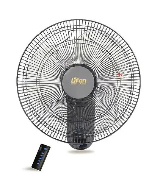 Quạt treo tường Lifan TE-1689 màu đen kèm điều khiển từ xa nhìn chính diện