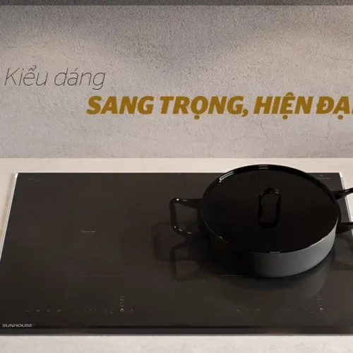 Thiết kế sang trọng của bếp điện từ đôi SUNHOUSE SHB DI66