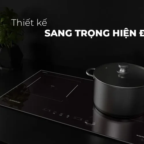 Thiết kế bếp điện từ đôi SUNHOUSE SHB DI69-BN