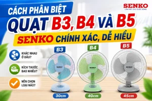 Cách phân biệt quạt B3, B4 và B5 Senko chính xác, dễ hiểu