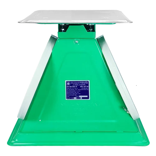 Cân điện tử Nhơn Hòa 120Kg mặt sau có nhãn thông số