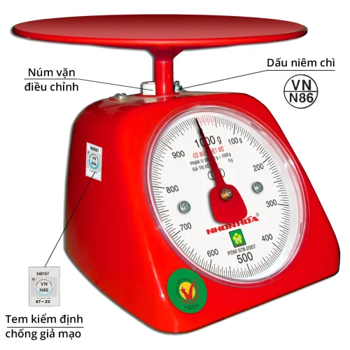 Chi tiết cân nhà bếp Nhơn Hòa 1Kg