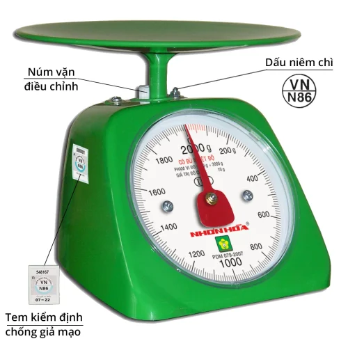 Chi tiết cân nhà bếp Nhơn Hòa 2kg