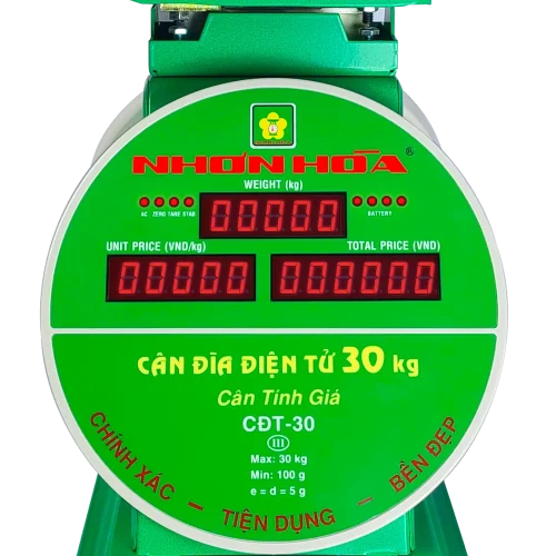 Mặt số cân điện tử Nhơn Hòa 30Kg loại cao