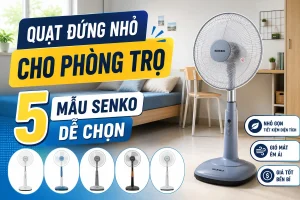 Quạt đứng nhỏ cho phòng trọ: 5 mẫu Senko dễ chọn