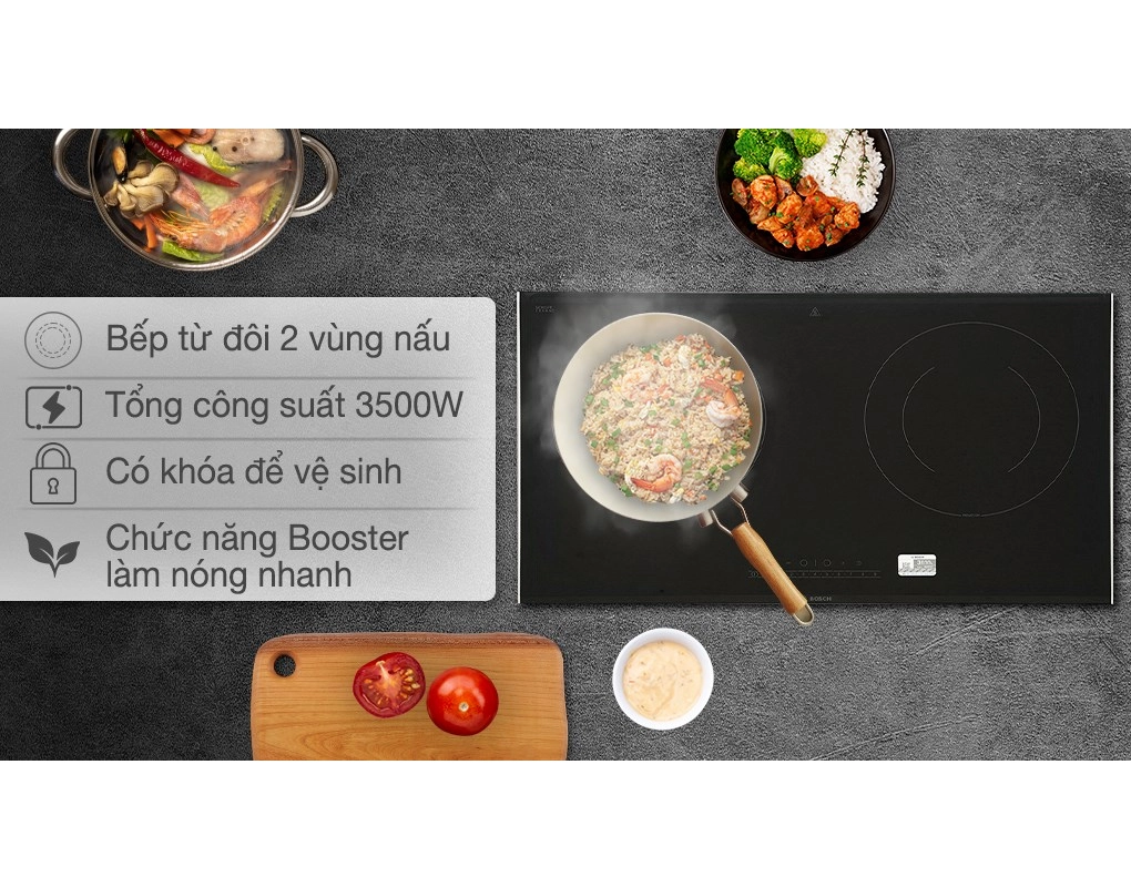 Bếp từ Bosch 2 vùng nấu PPI82566VN