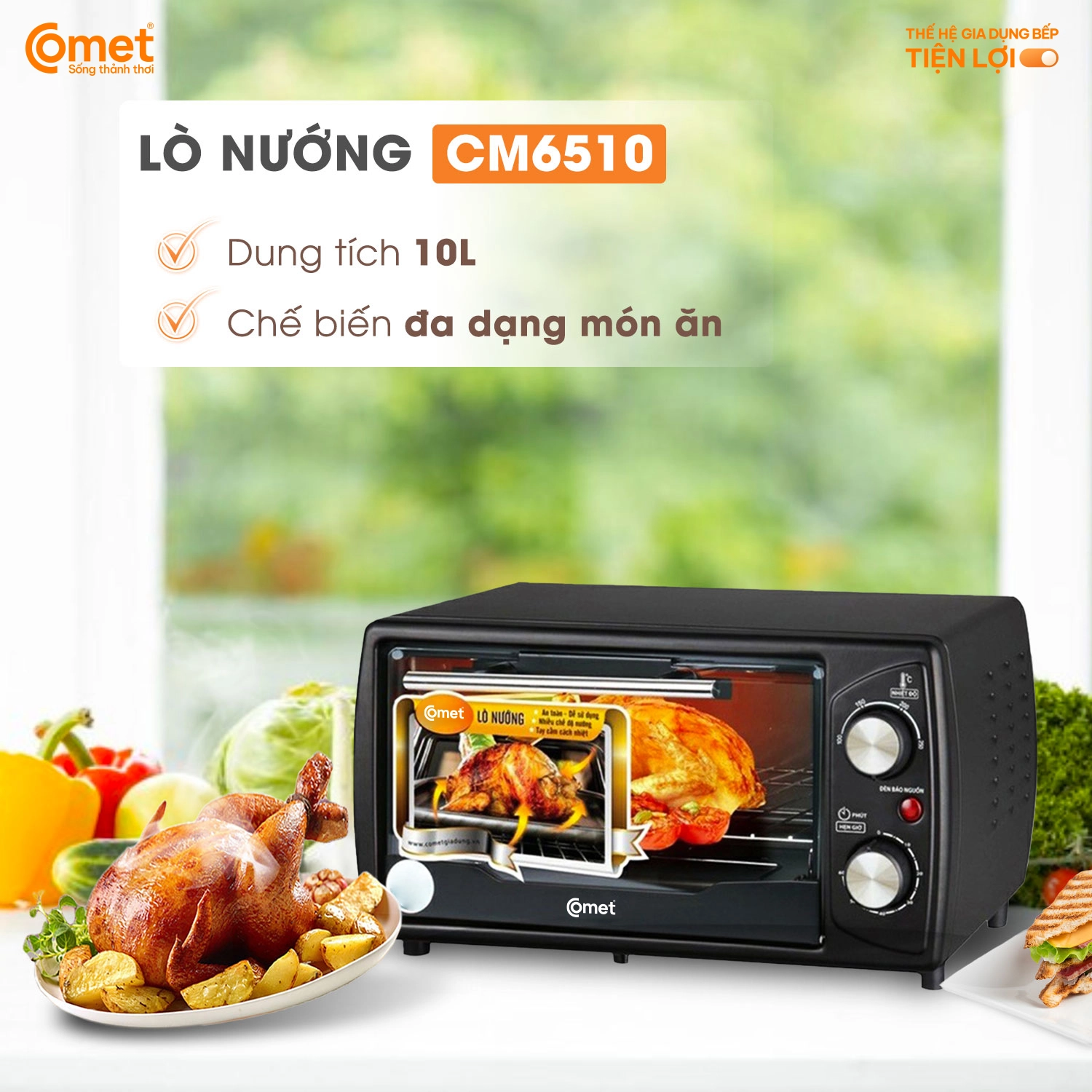 Lò nướng vuông Comet CM6510