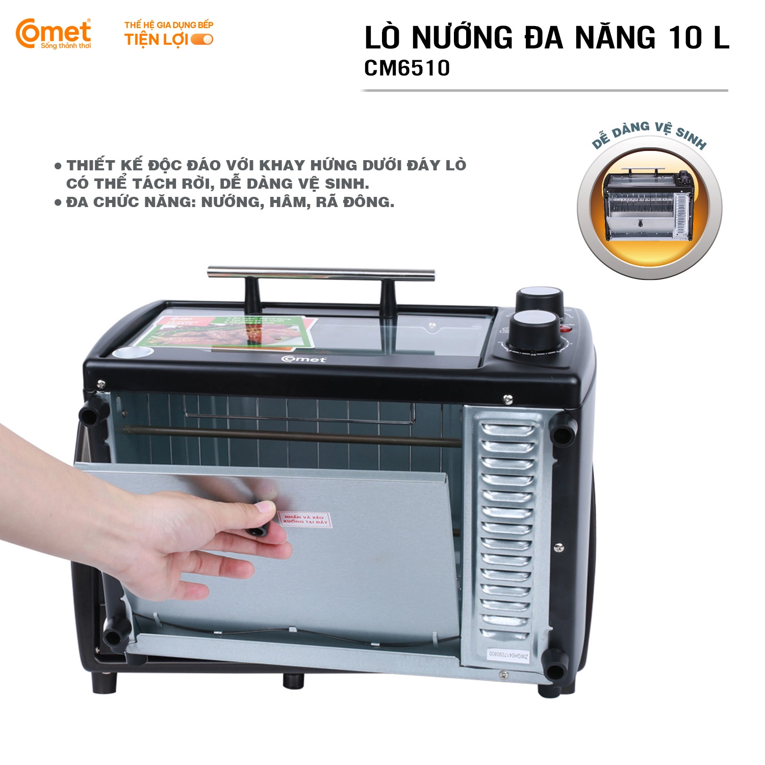Lò nướng vuông Comet CM6510