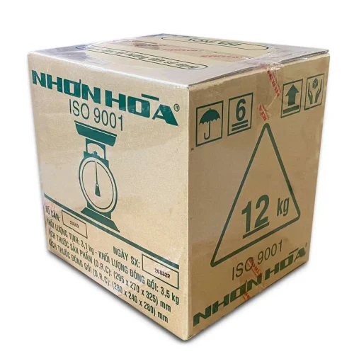 Mặt sau thùng cân Nhơn Hòa 12Kg
