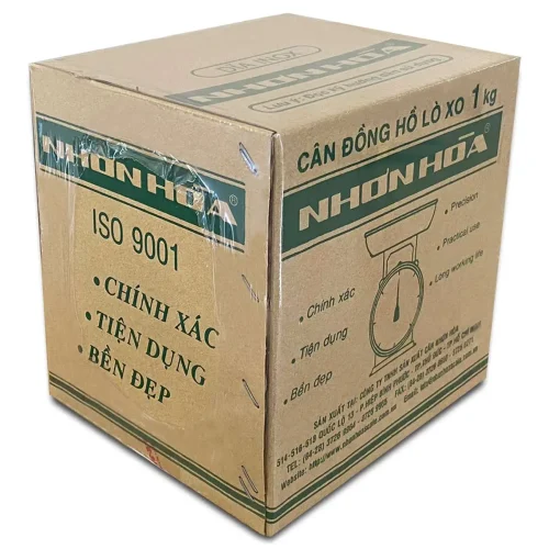 Mặt sau thùng cân Nhơn Hòa 1Kg