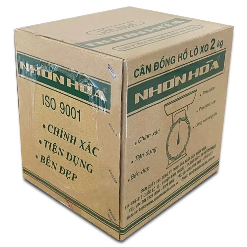 Mặt sau thùng cân Nhơn Hòa 2Kg
