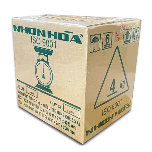 Mặt sau thùng cân Nhơn Hòa 4Kg