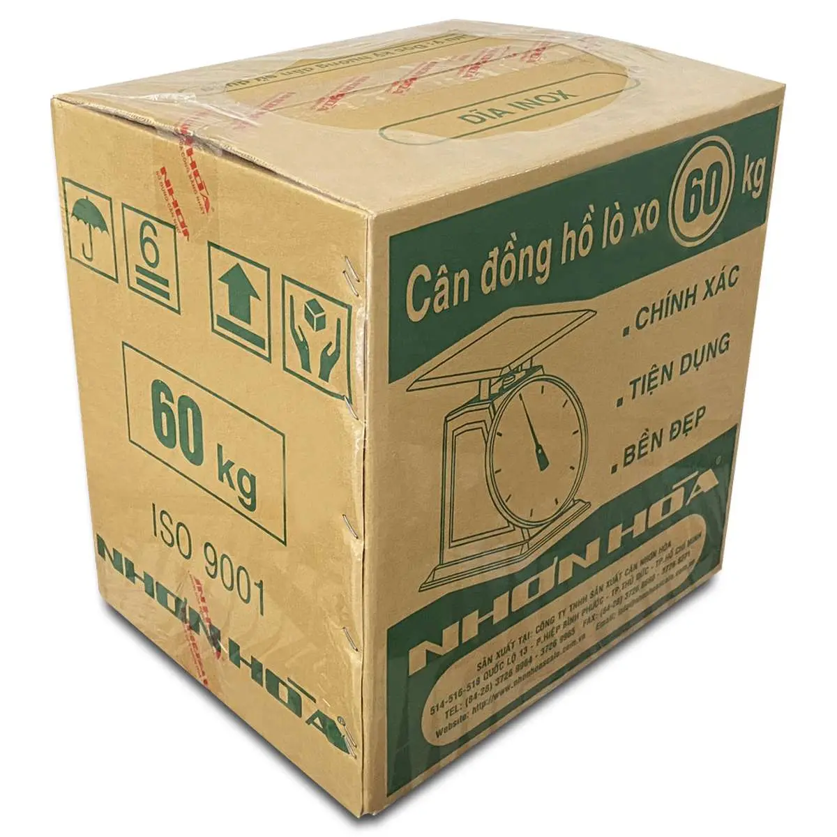 Mặt sau thùng cân Nhơn Hòa 60Kg