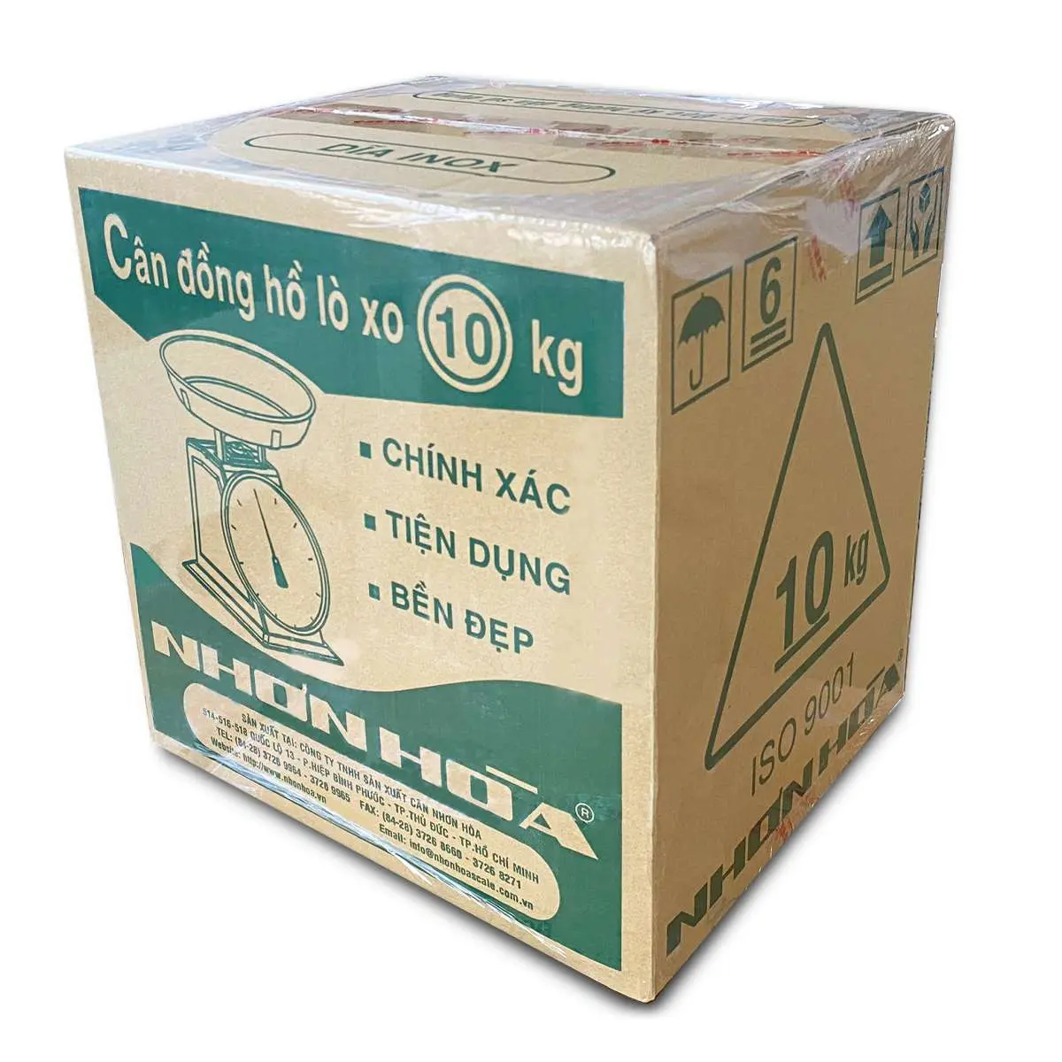 Mặt trước thùng cân Nhơn Hòa 10Kg