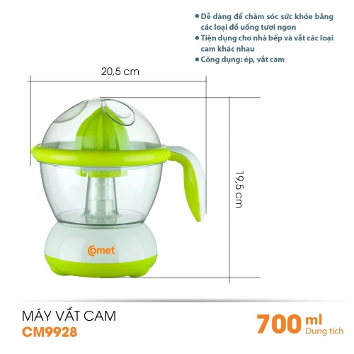 Máy vắt cam 0.7l Comet CM9928