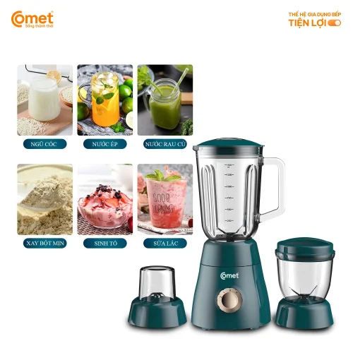 Máy xay sinh tố 3 cối Comet CM9979