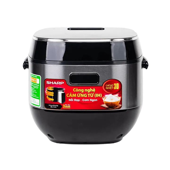 Nồi cơm điện cao tần SHARP 1.8 lít KS-IH191V-BK góc trước