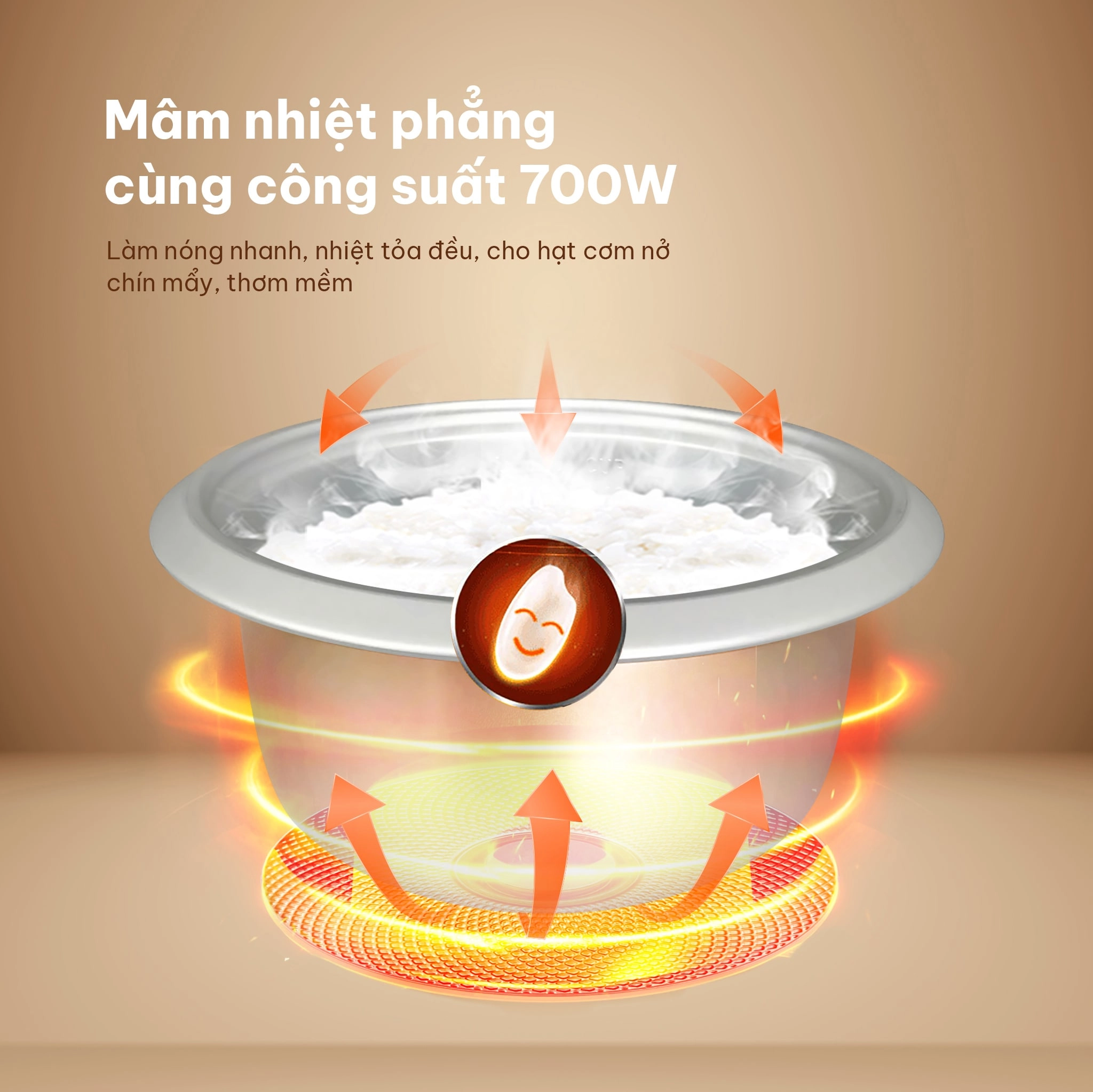 Nồi cơm điện Comet CM8020 nắp rời