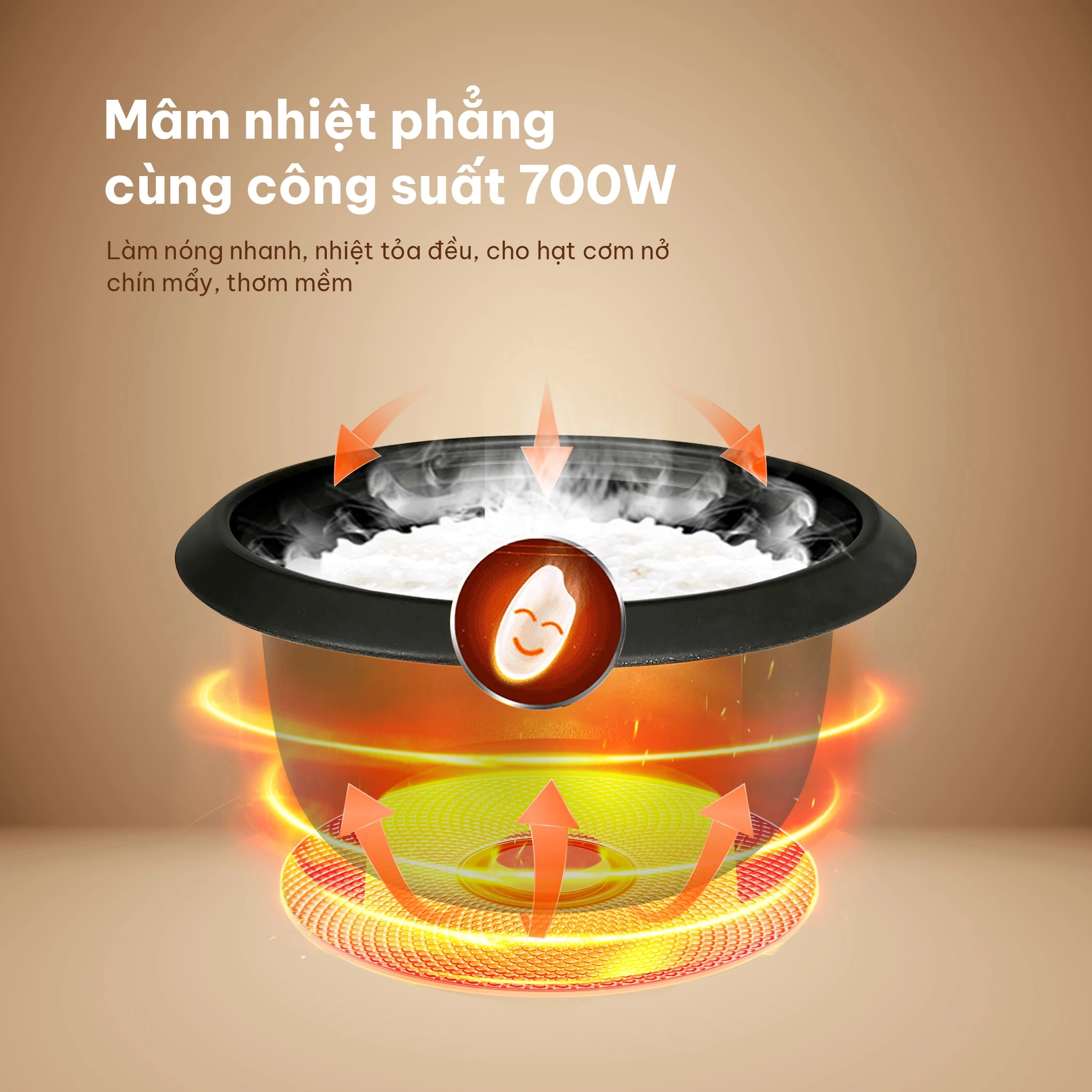 Nồi cơm điện Comet CM8035 nắp rời