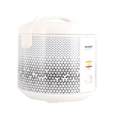 Nồi cơm điện Sharp 1.8 lít KS-181TJV màu trắng mặt trước