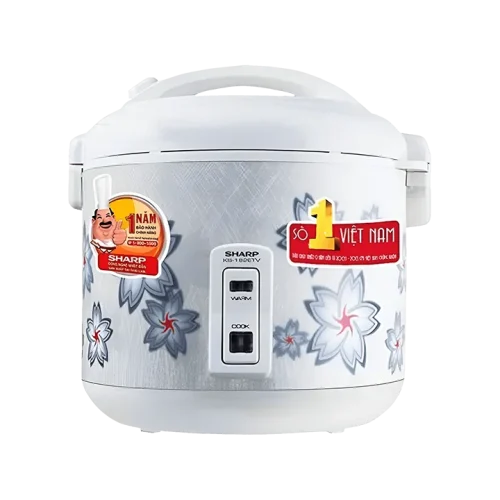 Nồi cơm điện SHARP 1.8 lít KS-N182ETVSW mặt trước