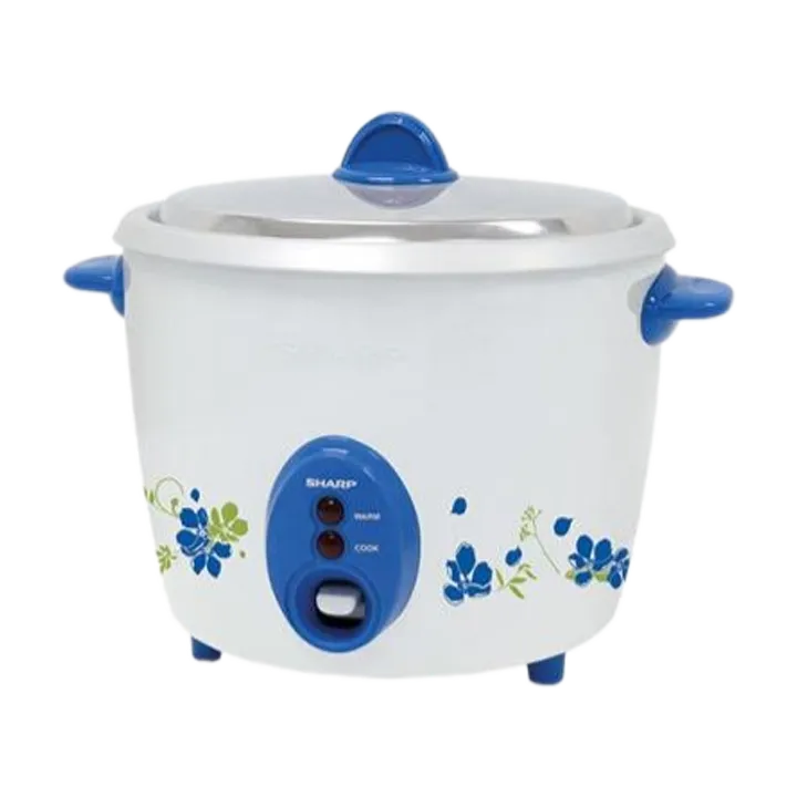 Nồi cơm điện Sharp 2.8 lít KSH-D28V màu trắng hoa văn xanh