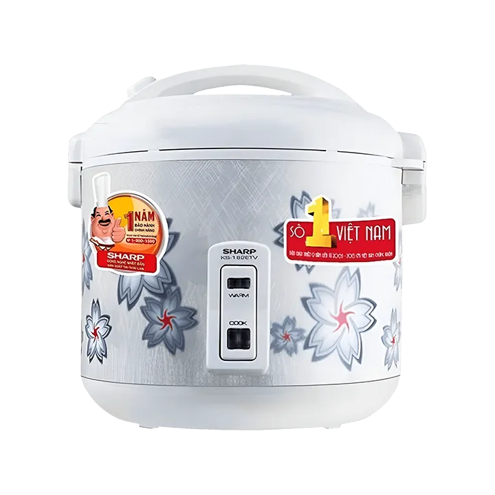 Nồi cơm điện SHARP 1.8 lít KS-N182ETVSW chính diện