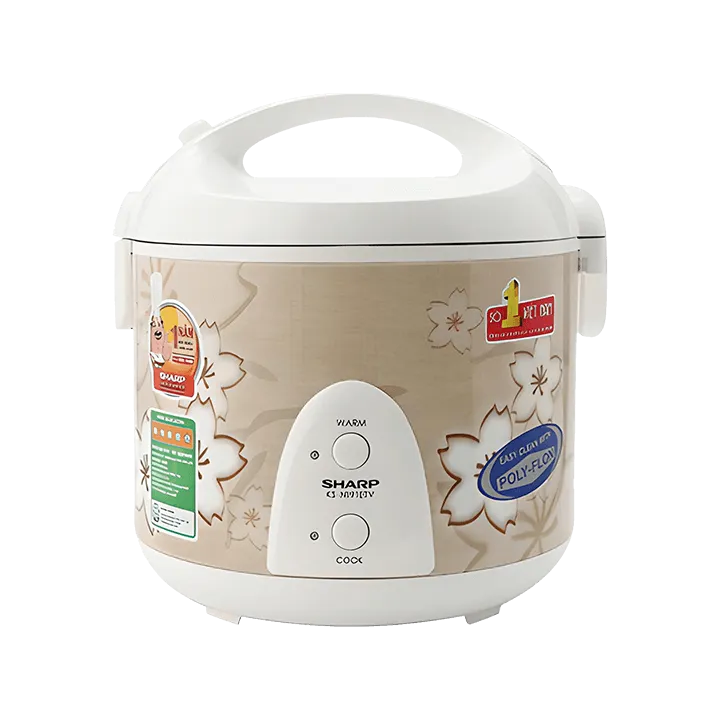 Nồi cơm điện SHARP 1.8 lít KS-N191ETVSB thiết kế hoa văn