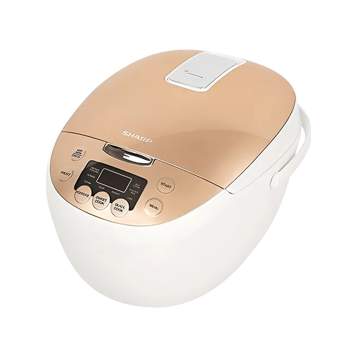 Nồi cơm điện tử SHARP 1.8 lít KS-COM181CV-GL góc chéo từ trên