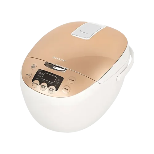 Nồi cơm điện tử SHARP 1.8 lít KS-COM181CV-GL góc chính diện chếch trái từ trên