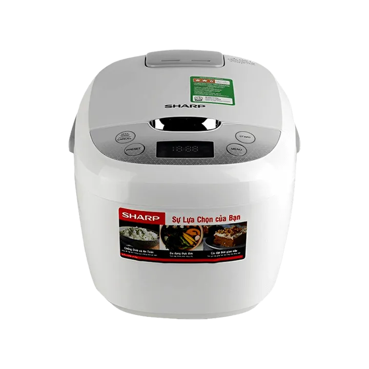 Nồi cơm điện tử SHARP 1.8 lít KS-COM185EV-SL chính diện