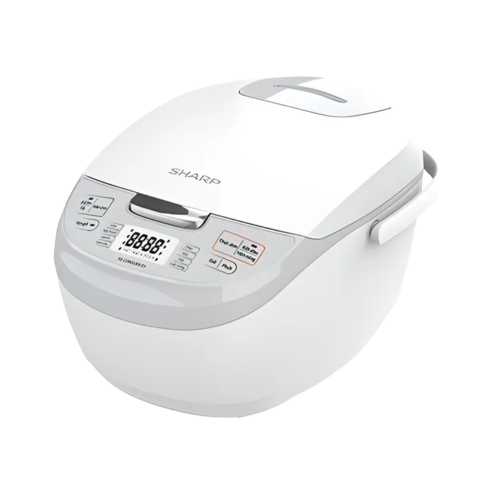 Nồi cơm điện tử SHARP 1.8 lít KS-COM192EV-GY góc chéo phía trước