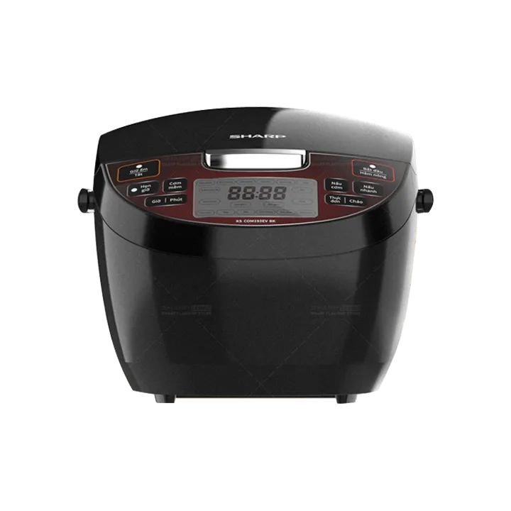 Nồi cơm điện tử SHARP KS-COM193EV-BK màu đen nhìn chính diện